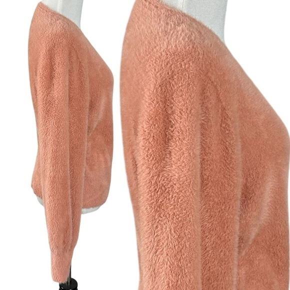 Madewell Balloon Sleeve Wrap Sweater in Burnished Blush Small Dainty Retro 90s - Picture 6 of 14